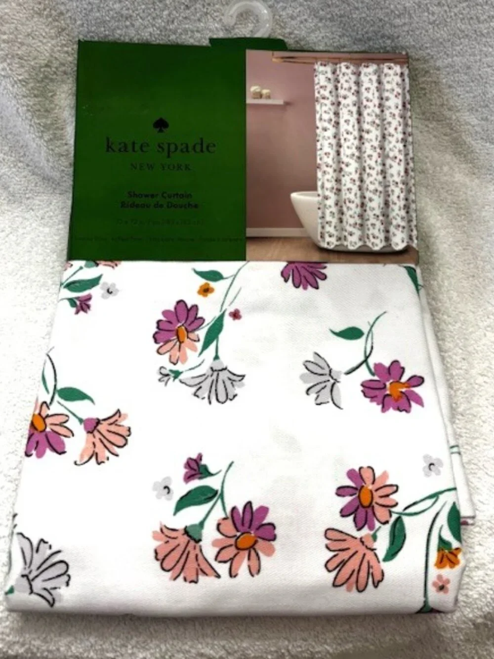 kate spade New York fabric shower curtain in 